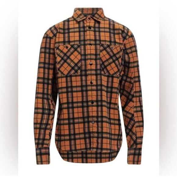 Rag & Bone Plaid Shirt – Medium – Brown & Black – 100% Cotton – Made in China - Picture 1 of 12